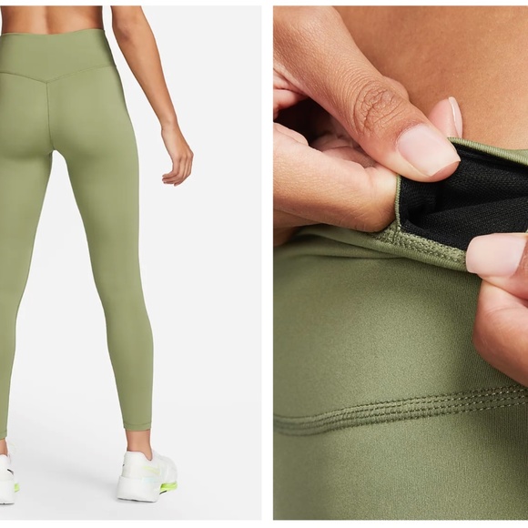 Green fleece Nike leggings size S great condition - Picture 2 of 11